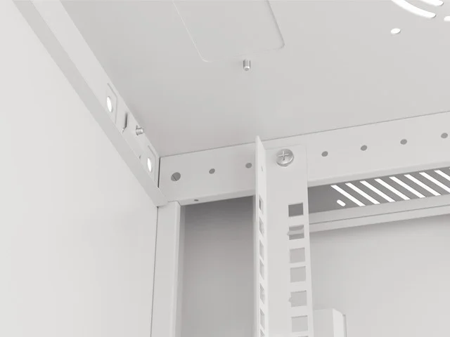 RACKOVÁ SKŘÍŇ 19" NÁSTĚNNÁ 12U/600X450 PRO VLASTNÍ MONTÁŽ S KOVOVÝMI DVEŘMI ŠEDÁ  (PLOCHÉ BALENÍ)