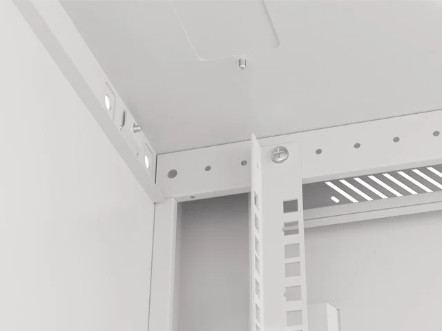 RACKOVÁ SKŘÍŇ 19" NÁSTĚNNÁ 12U/600X600 PRO VLASTNÍ MONTÁŽ S KOVOVÝMI DVEŘMI ŠEDÁ  (PLOCHÉ BALENÍ)