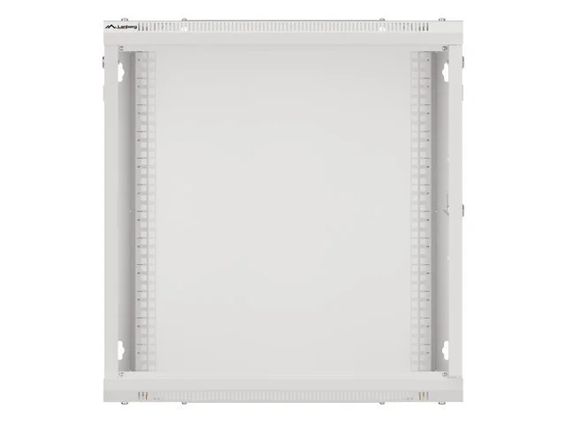 RACKOVÁ SKŘÍŇ 19" NÁSTĚNNÁ 12U/600X600 PRO VLASTNÍ MONTÁŽ S KOVOVÝMI DVEŘMI ŠEDÁ  (PLOCHÉ BALENÍ)