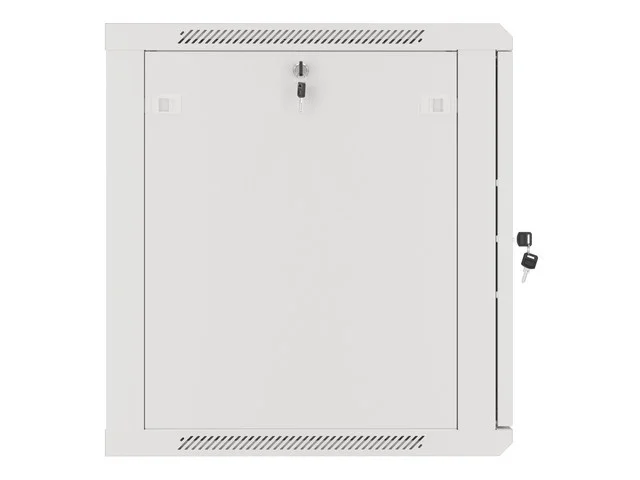 RACKOVÁ SKŘÍŇ 19" NÁSTĚNNÁ 12U/600X600 PRO VLASTNÍ MONTÁŽ S KOVOVÝMI DVEŘMI ŠEDÁ  (PLOCHÉ BALENÍ)