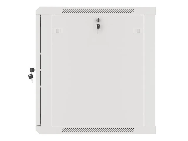 RACKOVÁ SKŘÍŇ 19" NÁSTĚNNÁ 12U/600X600 PRO VLASTNÍ MONTÁŽ S KOVOVÝMI DVEŘMI ŠEDÁ  (PLOCHÉ BALENÍ)