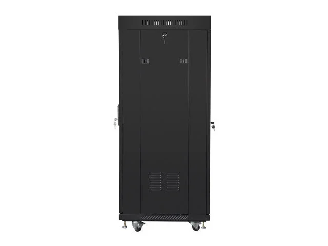 19" VOLNĚ STOJÍCÍ RACKOVÁ SKŘÍŇ 27U/600X600 (FLAT PACK) S PROSKLENÝMI DVEŘMI LCD ČERNÁ  V2
