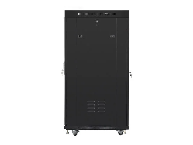 19" VOLNĚ STOJÍCÍ RACKOVÁ SKŘÍŇ 27U/600X800 (FLAT PACK) S PROSKLENÝMI DVEŘMI LCD ČERNÁ  V2