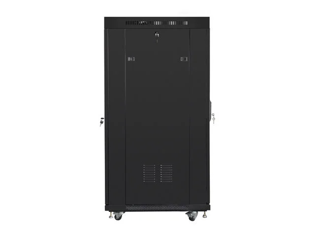 19" VOLNĚ STOJÍCÍ RACKOVÁ SKŘÍŇ 27U/600X800 (FLAT PACK) S PROSKLENÝMI DVEŘMI LCD ČERNÁ  V2