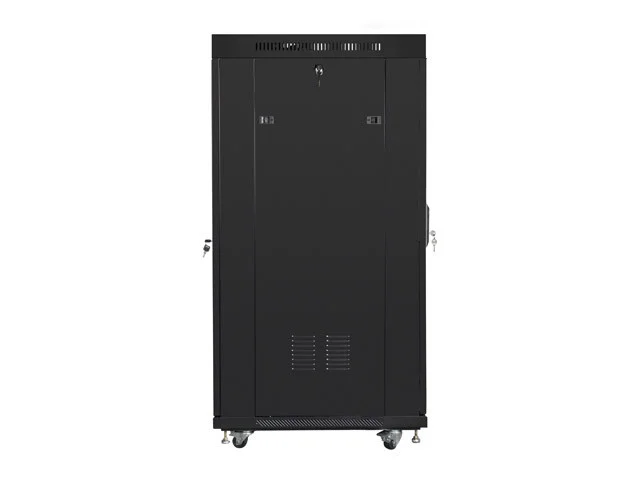 19" VOLNĚ STOJÍCÍ RACKOVÁ SKŘÍŇ 27U/600X800 (FLAT PACK) SE SÍŤOVÝMI DVEŘMI LCD ČERNÁ  V2