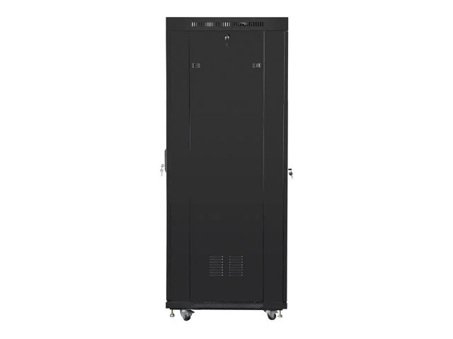 19" VOLNĚ STOJÍCÍ RACKOVÁ SKŘÍŇ 37U/600X800 (FLAT PACK) S PROSKLENÝMI DVEŘMI LCD ČERNÁ  V2