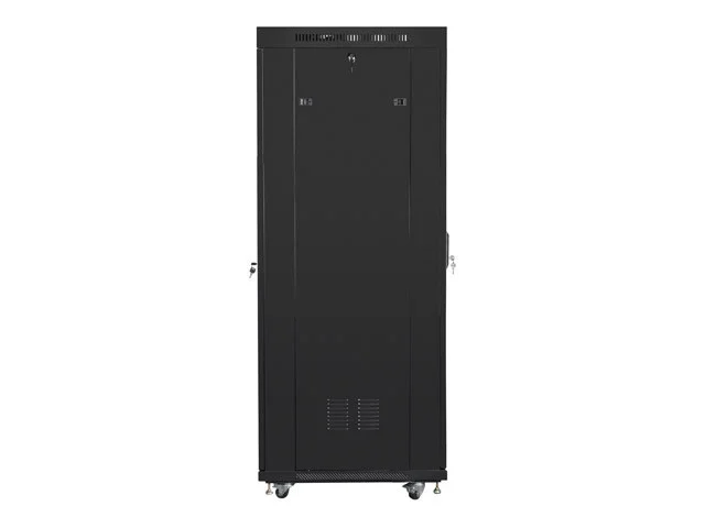 19" VOLNĚ STOJÍCÍ RACKOVÁ SKŘÍŇ 37U/600X800 (FLAT PACK) S PROSKLENÝMI DVEŘMI LCD ČERNÁ  V2