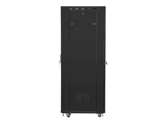 RACKOVÁ SKŘÍŇ 19" VOLNĚ STOJÍCÍ 37U/600X800 (FLAT PACK) S DVÍŘKY SE SÍŤKOU LCD ČERNÁ  V2