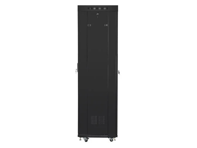 19" VOLNĚ STOJÍCÍ RACKOVÁ SKŘÍŇ 42U/600X600 (FLAT PACK) S PROSKLENÝMI DVEŘMI LCD ČERNÁ  V2