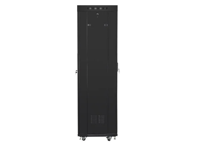 19" VOLNĚ STOJÍCÍ RACKOVÁ SKŘÍŇ 42U/600X600 (FLAT PACK) S PROSKLENÝMI DVEŘMI LCD ČERNÁ  V2