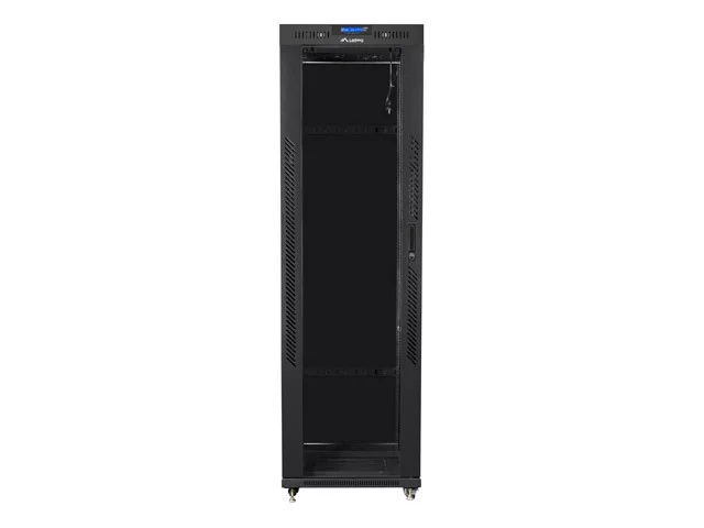 19" VOLNĚ STOJÍCÍ RACKOVÁ SKŘÍŇ 42U/600X800 (FLAT PACK) S PROSKLENÝMI DVEŘMI LCD ČERNÁ  V2