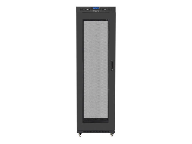 19" VOLNĚ STOJÍCÍ RACKOVÁ SKŘÍŇ 42U/600X800 (FLAT PACK) SE SÍŤOVÝMI DVEŘMI LCD ČERNÁ  V2
