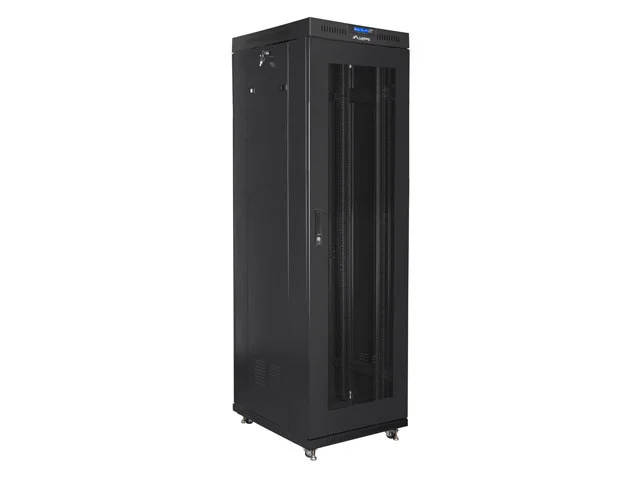19" VOLNĚ STOJÍCÍ RACKOVÁ SKŘÍŇ 42U/600X800 (FLAT PACK) SE SÍŤOVÝMI DVEŘMI LCD ČERNÁ  V2