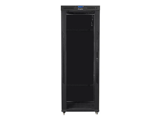 19" VOLNĚ STOJÍCÍ RACKOVÁ SKŘÍŇ 42U/800X1000 (FLAT PACK) S PROSKLENÝMI DVEŘMI LCD ČERNÁ  V2