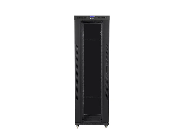 19" VOLNĚ STOJÍCÍ RACKOVÁ SKŘÍŇ 42U/800X1200 (FLAT PACK) S PROSKLENÝMI DVEŘMI LCD ČERNÁ  V2