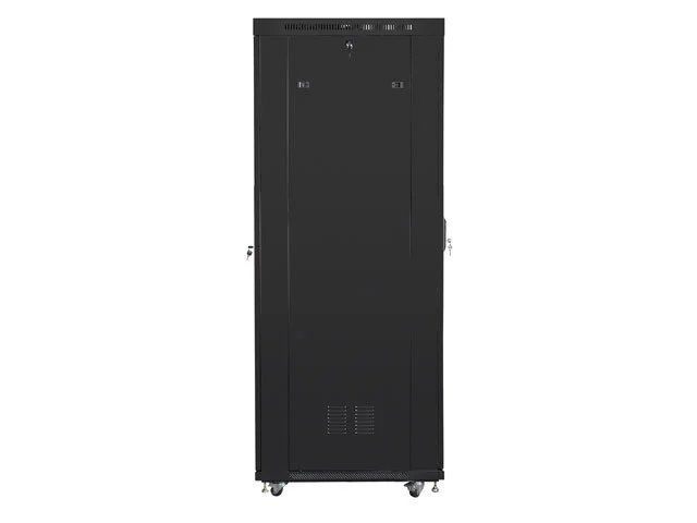 19" VOLNĚ STOJÍCÍ RACKOVÁ SKŘÍŇ 27U/800X1000 (FLAT PACK) ČERNÁ S PROSKLENÝMI DVEŘMI LCD  V2