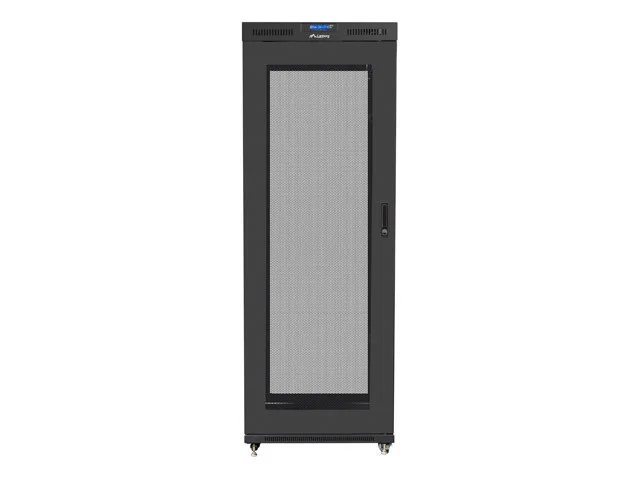 RACKOVÁ SKŘÍŇ 19" VOLNĚ STOJÍCÍ 37U/800X1000 - černá s proskleným rámem dveří