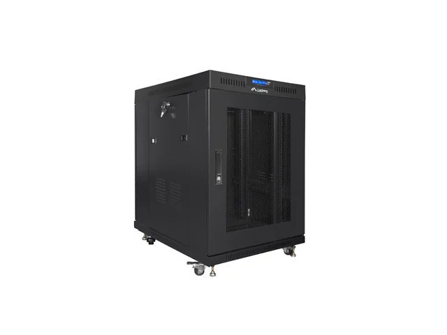 RACKOVÁ SKŘÍŇ 19" VOLNĚ STOJÍCÍ 15U/800X1000 (FLAT PACK) ČERNÁ - Prosklené dveře