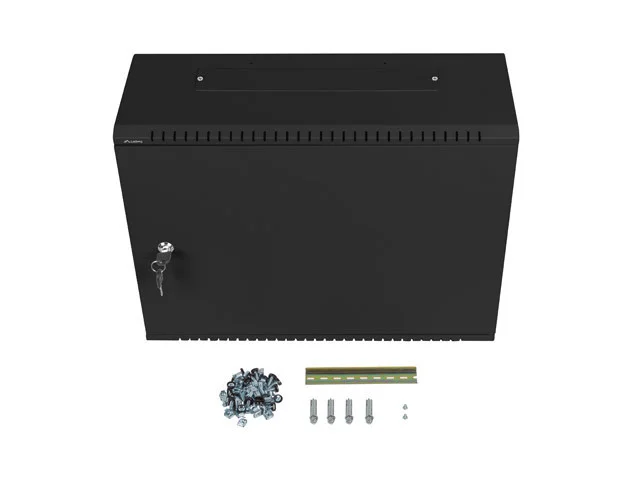 19" RACKOVÁ SKŘÍŇ PRO MONTÁŽ NA STĚNU 4U+3U/540X200 NÍZKOPROFILOVÁ ČERNÁ  (SMONTOVANÁ)