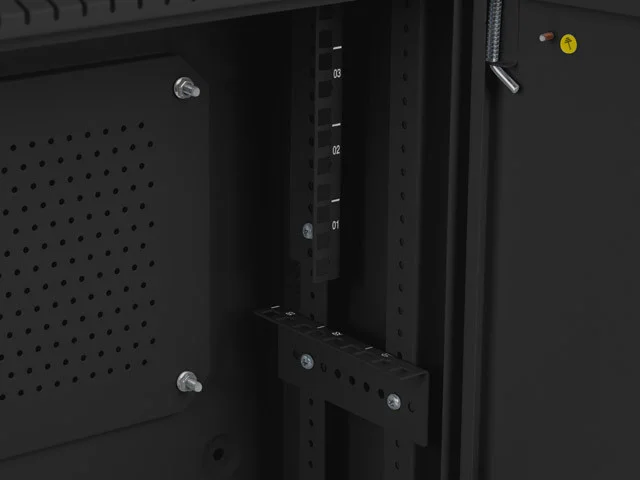 19" RACKOVÁ SKŘÍŇ PRO MONTÁŽ NA STĚNU 4U+3U/540X200 NÍZKOPROFILOVÁ ČERNÁ  (SMONTOVANÁ)