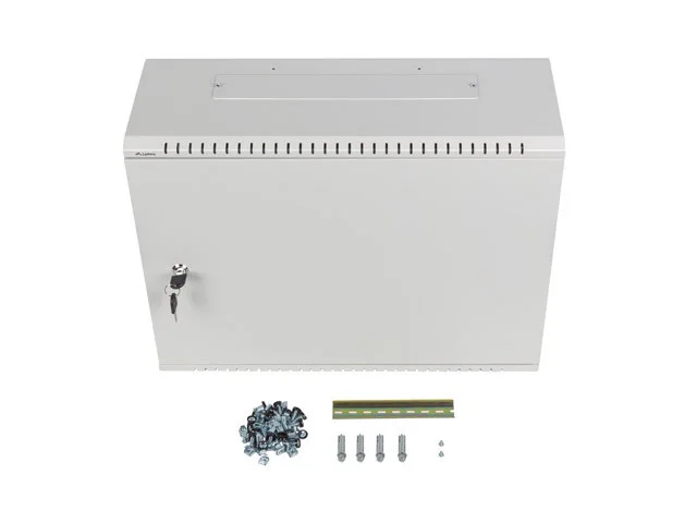 19" RACKOVÁ SKŘÍŇ PRO MONTÁŽ NA STĚNU 4U+3U/540X200 NÍZKOPROFILOVÁ ŠEDÁ  (SMONTOVANÁ)