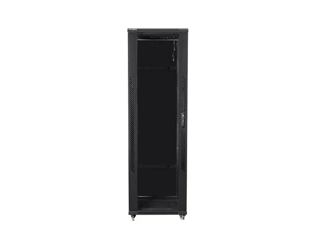 19" VOLNĚ STOJÍCÍ RACKOVÁ SKŘÍŇ 42U/800X800 S PROSKLENÝMI DVEŘMI ČERNÁ  (SMONTOVANÁ)