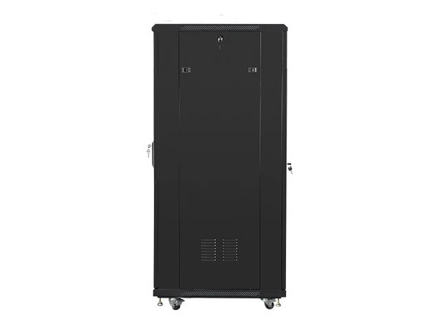 19" VOLNĚ STOJÍCÍ RACKOVÁ SKŘÍŇ 32U/600X800 S PROSKLENÝMI DVEŘMI ČERNÁ  (SMONTOVANÁ)