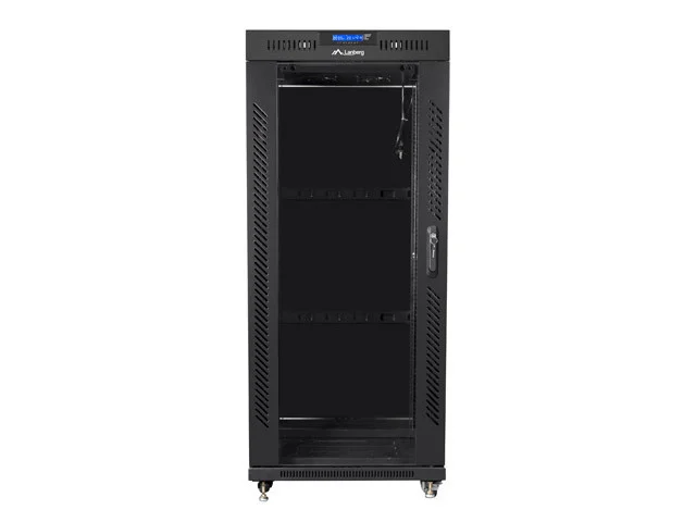 19" VOLNĚ STOJÍCÍ RACKOVÁ SKŘÍŇ 27U/800X1200 (FLAT PACK) S PROSKLENÝMI DVEŘMI LCD ČERNÁ