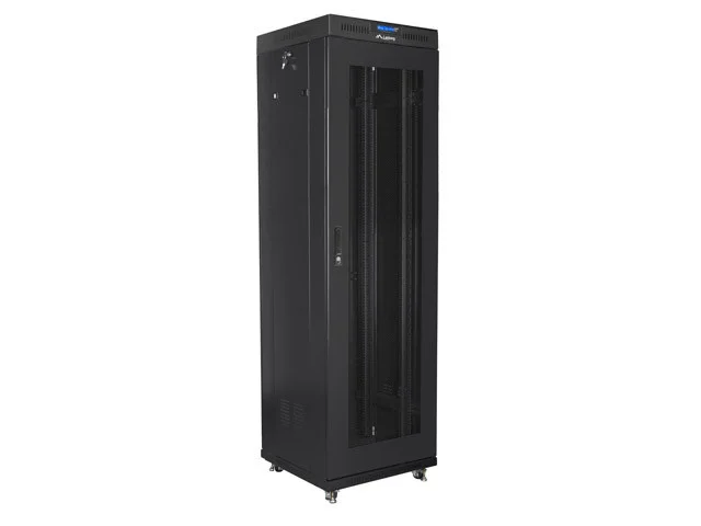 19" VOLNĚ STOJÍCÍ RACKOVÁ SKŘÍŇ 42U/600X600 (FLAT PACK) SE SÍŤOVÝMI DVEŘMI LCD ČERNÁ  V2
