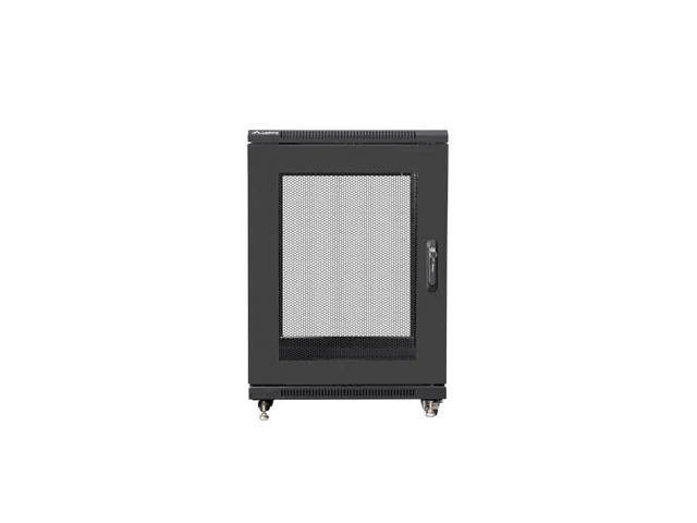 RACKOVÁ SKŘÍŇ 19" VOLNĚ STOJÍCÍ 15U/600X800 (FLAT PACK) SE SÍŤOVÝMI DVEŘMI ČERNÁ