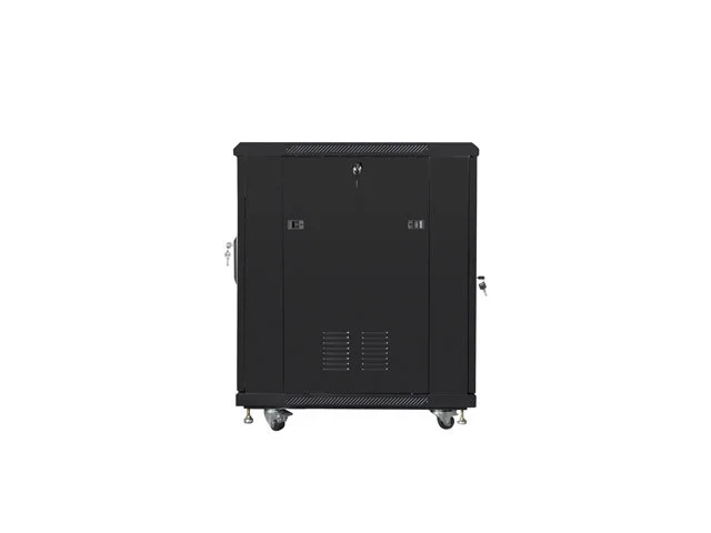 RACKOVÁ SKŘÍŇ 19" VOLNĚ STOJÍCÍ 15U/600X800 (FLAT PACK) SE SÍŤOVÝMI DVEŘMI ČERNÁ