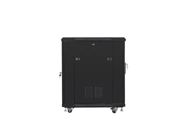 RACKOVÁ SKŘÍŇ 19" VOLNĚ STOJÍCÍ 15U/600X800 (FLAT PACK) SE SÍŤOVÝMI DVEŘMI ČERNÁ