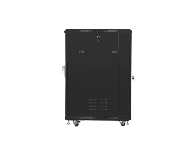 19" VOLNĚ STOJÍCÍ RACKOVÁ SKŘÍŇ 22U/600X800 (FLAT PACK) SE SÍŤOVÝMI DVEŘMI ČERNÁ