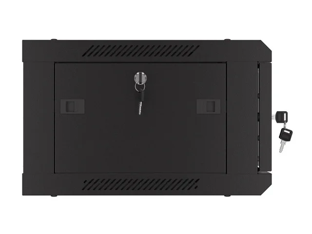 RACKOVÁ SKŘÍŇ 19" NÁSTĚNNÁ 4U/600X450 S PERFOROVANÝMI DVEŘMI ČERNÁ  (PLOCHÉ BALENÍ)