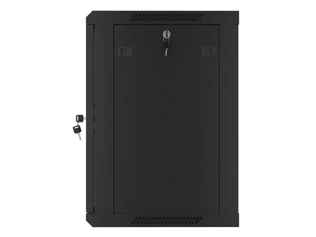 19" RACKOVÁ SKŘÍŇ 12U/600X450 S PERFOROVANÝMI DVEŘMI ČERNÁ  (PLOCHÉ BALENÍ)