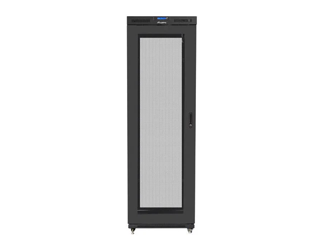 19" VOLNĚ STOJÍCÍ RACKOVÁ SKŘÍŇ 47U/800X1000 (FLAT PACK) SE SÍŤOVÝMI DVEŘMI LCD ČERNÁ  V2