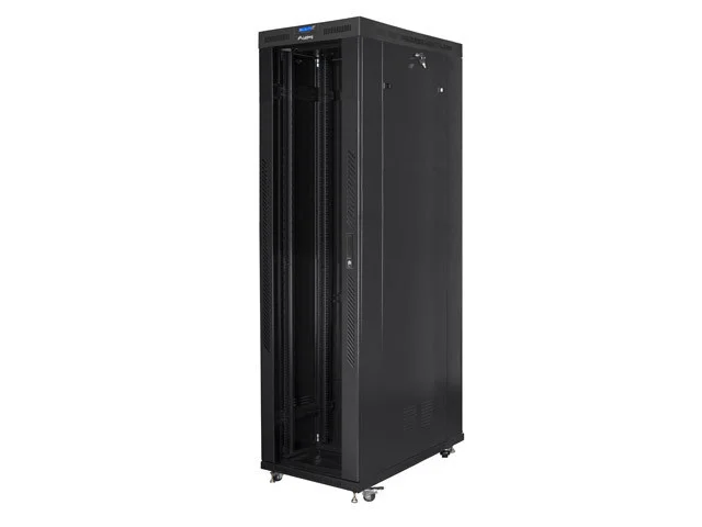 19" VOLNĚ STOJÍCÍ RACKOVÁ SKŘÍŇ 47U/800X1200 (FLAT PACK) S PROSKLENÝMI DVEŘMI LCD ČERNÁ  V2
