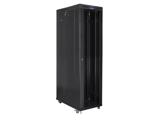 19" VOLNĚ STOJÍCÍ RACKOVÁ SKŘÍŇ 47U/800X1200 (FLAT PACK) S PROSKLENÝMI DVEŘMI LCD ČERNÁ  V2