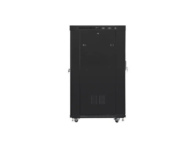 19" VOLNĚ STOJÍCÍ RACKOVÁ SKŘÍŇ 22U/800X1000 (FLAT PACK) SE SÍŤOVÝMI DVEŘMI LCD ČERNÁ  V2
