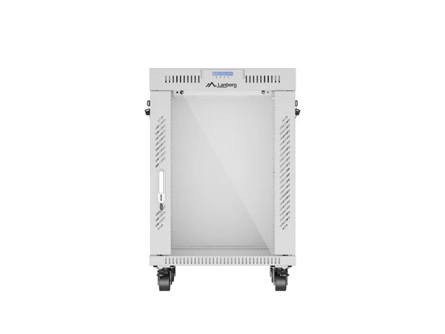 19" VOLNĚ STOJÍCÍ RACKOVÁ SKŘÍŇ 15U/600X600 (FLAT PACK) S PROSKLENÝMI DVEŘMI LCD ŠEDÁ  V2