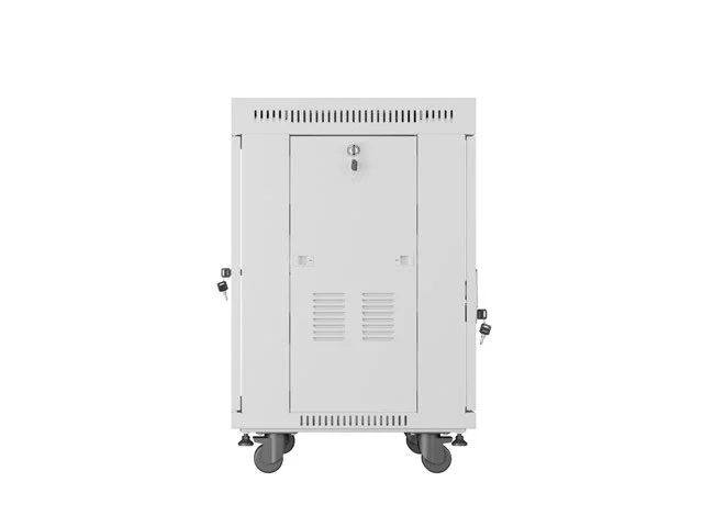 19" VOLNĚ STOJÍCÍ RACKOVÁ SKŘÍŇ 15U/600X600 (FLAT PACK) S PROSKLENÝMI DVEŘMI LCD ŠEDÁ  V2