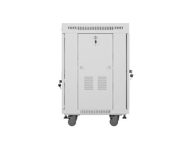 19" VOLNĚ STOJÍCÍ RACKOVÁ SKŘÍŇ 15U/600X600 (FLAT PACK) S PROSKLENÝMI DVEŘMI LCD ŠEDÁ  V2