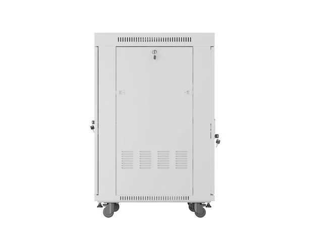 19" VOLNĚ STOJÍCÍ RACKOVÁ SKŘÍŇ 22U/600X800 (FLAT PACK) S PROSKLENÝMI DVEŘMI LCD ŠEDÁ  V2