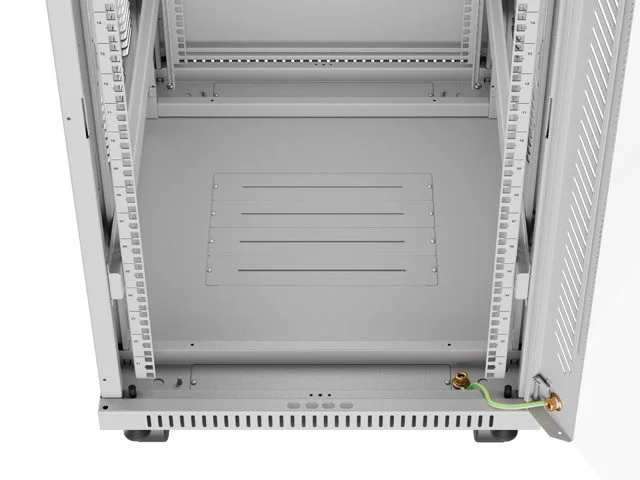 19" VOLNĚ STOJÍCÍ RACKOVÁ SKŘÍŇ 22U/600X800 (FLAT PACK) S PROSKLENÝMI DVEŘMI LCD ŠEDÁ  V2