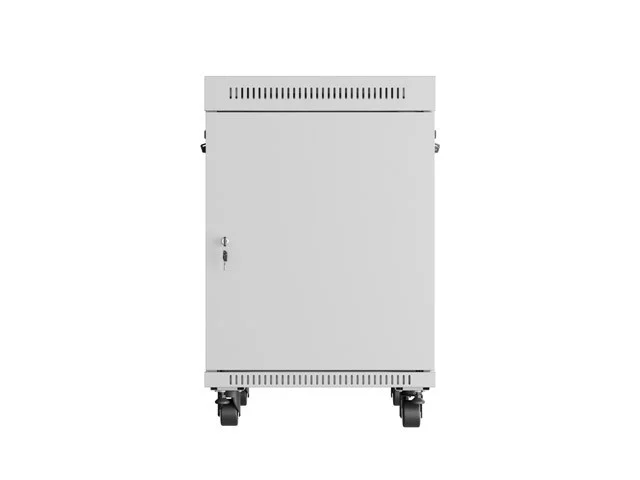 RACKOVÁ SKŘÍŇ 19" VOLNĚ STOJÍCÍ 15U/600X800 (FLAT PACK) S PROSKLENÝMI DVEŘMI LCD ŠEDÁ  V2
