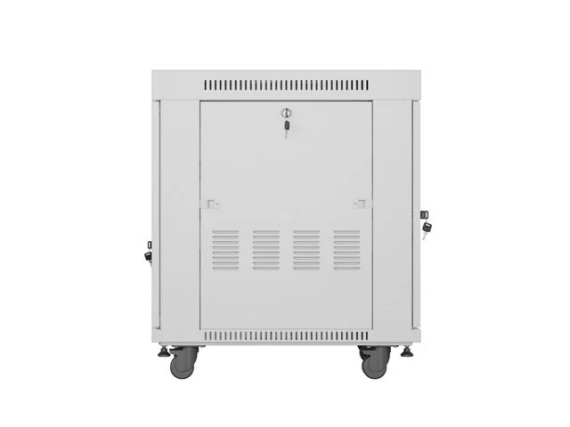 RACKOVÁ SKŘÍŇ 19" VOLNĚ STOJÍCÍ 15U/600X800 (FLAT PACK) S PROSKLENÝMI DVEŘMI LCD ŠEDÁ  V2