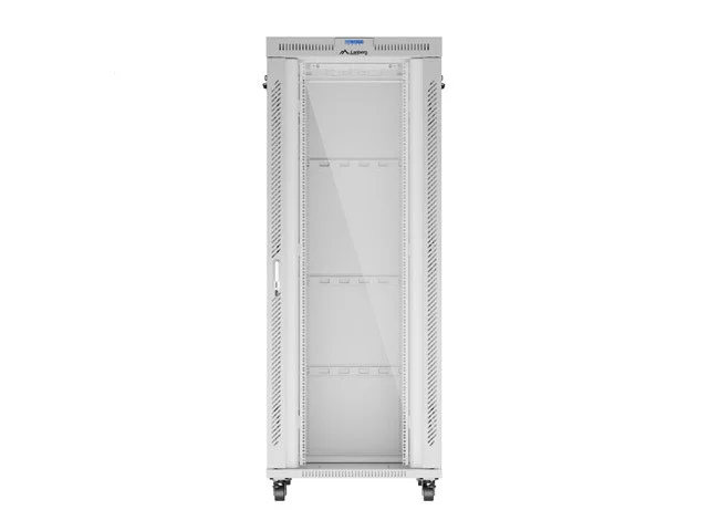 19" VOLNĚ STOJÍCÍ RACKOVÁ SKŘÍŇ 42U/800X1000 (FLAT PACK) S PROSKLENÝMI DVEŘMI LCD ŠEDÁ  V2