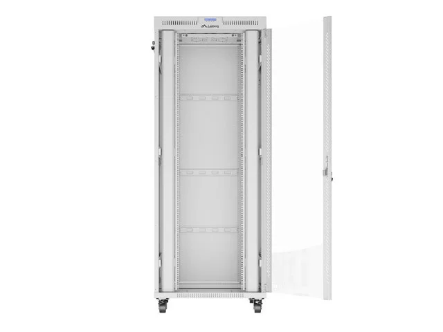 19" VOLNĚ STOJÍCÍ RACKOVÁ SKŘÍŇ 42U/800X1000 (FLAT PACK) S PROSKLENÝMI DVEŘMI LCD ŠEDÁ  V2
