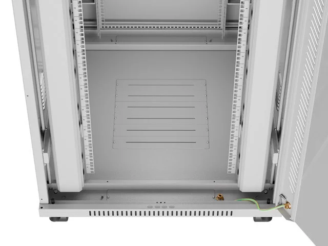 19" VOLNĚ STOJÍCÍ RACKOVÁ SKŘÍŇ 42U/800X1000 (FLAT PACK) S PROSKLENÝMI DVEŘMI LCD ŠEDÁ  V2
