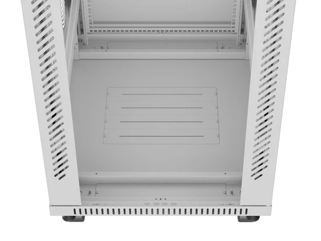 19" VOLNĚ STOJÍCÍ RACKOVÁ SKŘÍŇ 42U/600X800 (FLAT PACK) S PROSKLENÝMI DVEŘMI LCD ŠEDÁ  V2